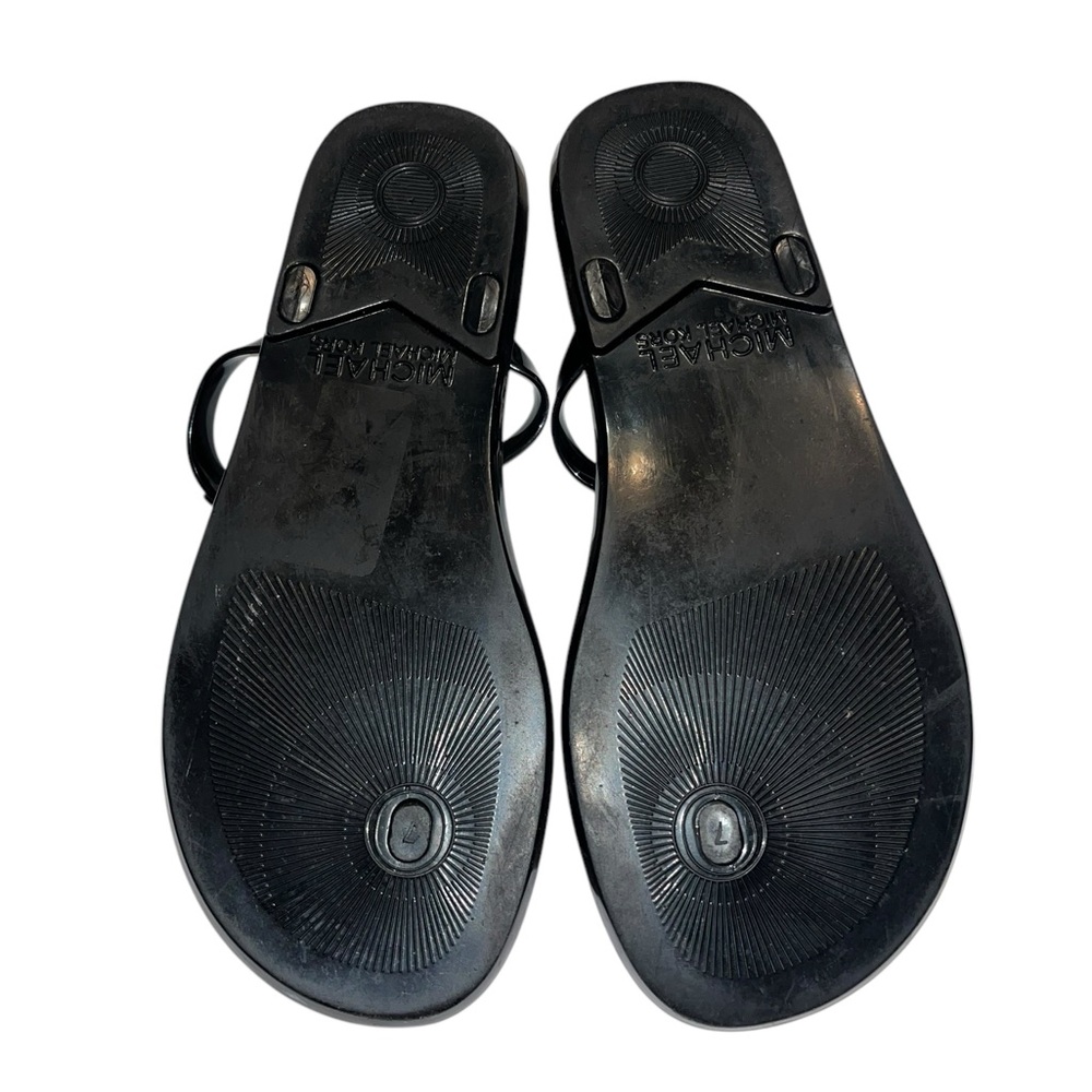 Michael Kors Black Jelly and Cork MK Sandals - Picture 9 of 11